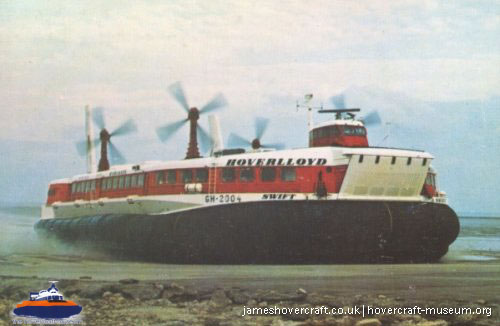 SRN4 Swift (GH-2004) with Hoverlloyd -   (submitted by The <a href='http://www.hovercraft-museum.org/' target='_blank'>Hovercraft Museum Trust</a>).